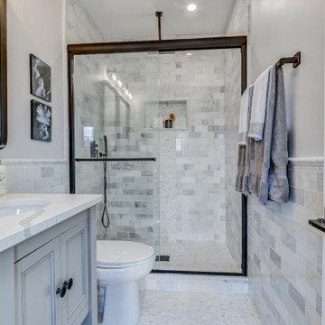 Bathroom Remodeling With Corner Tub,Standing Shower,Sink & Cabinet Space,Fairfax