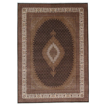Oriental Rug Indo Tabriz 13'11"x10'0" Hand Knotted Carpet