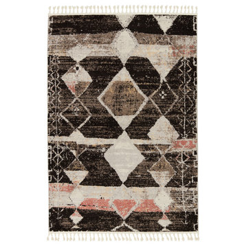 Vibe by Jaipur Living Artvin Medallion Black and Clay Area Rug, 9'3"x13'