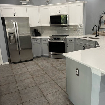 Subtle Two-Tone Transitional Kitchen Remodel