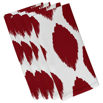 Abstract Decorative Napkin, Red, Set of 4