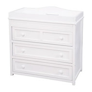 Stork Craft Aspen Sleigh Changing Table With Drawer In White