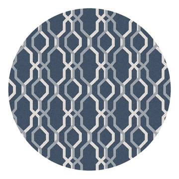 Rain Transitional Sea Foam / Teal Round Rug by Surya -$740.22