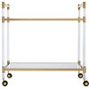 Janiston Acrylic Bar Cart - Gold