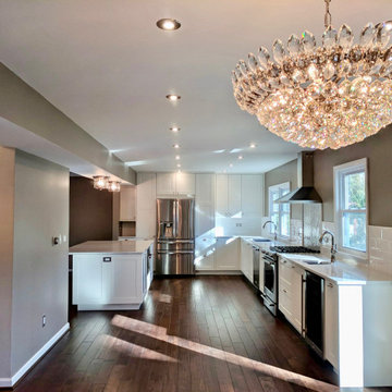 Kitchen remodeling with Ikea cabinets and Calacatta contertops