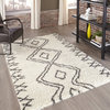 Maya Collection Rug, Ivory With Charcoal, 7'10"x9'10"