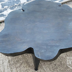 Gray Live Edge Coffee Table - Coffee Tables