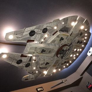 Inspiration for a mid-sized contemporary home theater remodel in Frankfurt