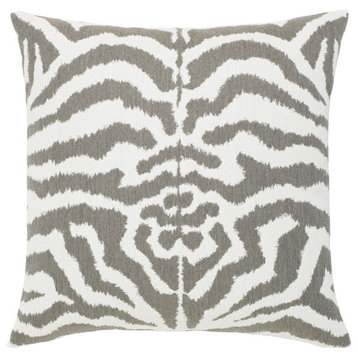 Zebra Gray Indoor/Outdoor Performance Pillow, 20"x20"