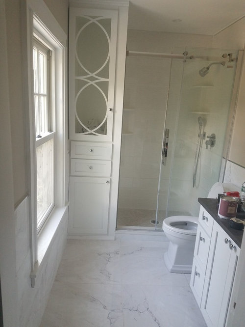 Small Bathroom Where To Squeeze In Towel Bar - Best Place To Put Towel Bar In Bathroom