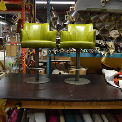 Green Bar-stools Leather - Indoor Pub And Bistro Sets