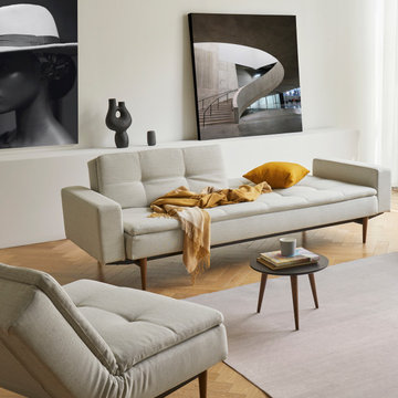 Dublexo Styletto Dark Wood Sofa Bed with Arms by Innovation Living