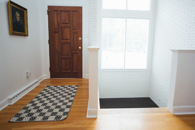 Example of a 1960s entryway design in Charlotte