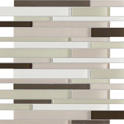 Nude Glossy and Cream Matte Glass Mosaic Tiles - Home Accessories & Decor