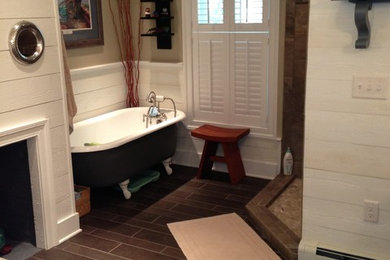 Example of a transitional bathroom design in Baltimore