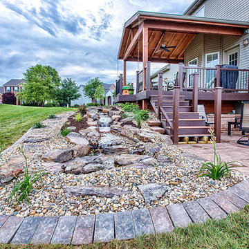 Backyard Makeover with Water Feature