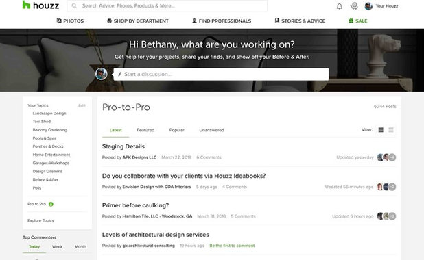 Network and Get Advice on the Houzz Pro-to-Pro Forum