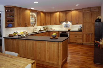 Kitchen - mediterranean kitchen idea in Boston