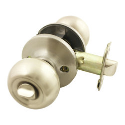 Cosmas - Cosmas 20 Series Satin Nickel Door Knob, Privacy (Bed/Bath) - Doorknobs