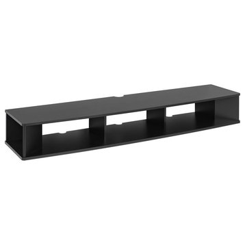 Prepac 70" Wall Mounted TV Stand in Black