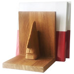 ARB Teak & Specialties - Teak Bookends - Keep your books nicely ordered and your eye glasses handy with the grade A teak wood bookends designed by ARB Teak.