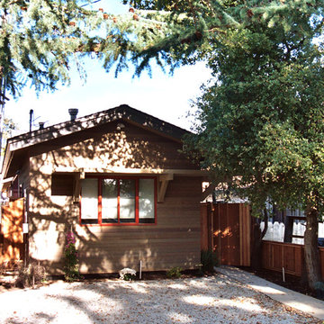 Street elevation, Faculty House, ENRarchitects with Topos Architect, Palo Alto,