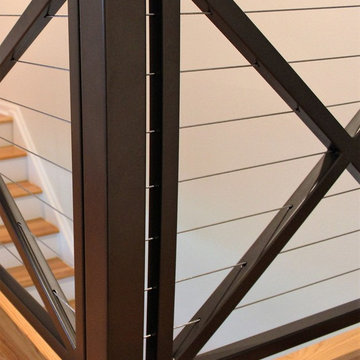 Craftsman Cross-Brace Metal Cable Rail