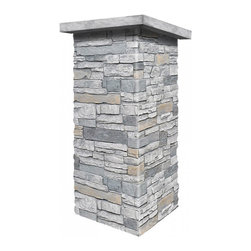 C139-ALPINE DEEP STACKED STONE COLUMN WRAP (CAPS SOLD SEPARATELY) - Wall Panels