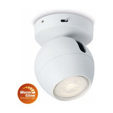 Planet - white one-bulb LED spotlight