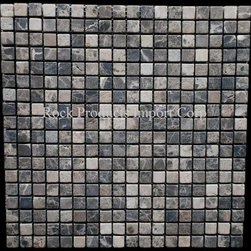 MST38- MOSAIC EMPERADOR  DARK 5_8X5_8 TUMBLED - Mosaic Tile