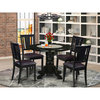 Shdu5-Blk-Lc 5-Piece Kitchen Nook Dining Set- Table And 4 Dining Chairs