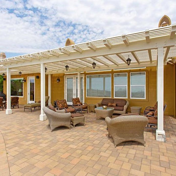 White Large Patio Cover Remodel