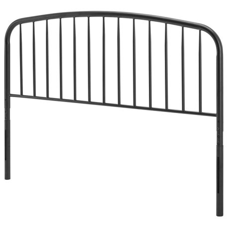 Headboard, Full Size, Metal, Black, Modern Contemporary, Bedroom Master Suite