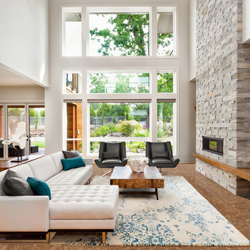 Cork Flooring in a living room