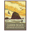 Paul A. Lanquist Cannon Beach Oregon Haystack Rock Art Print, 9"x12"