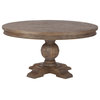 Chatham Downs 48-Inch Round Dining Table in Weathered Teak Finish