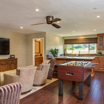 Rustic Transitional Game Room
