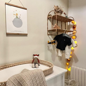 Petite CHAMBRE BEBE créée dans un salon