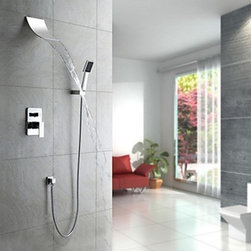 Shower Faucet with 8 inch Shower Head + Hand Shower SC005 - Tub And Shower Faucet Sets