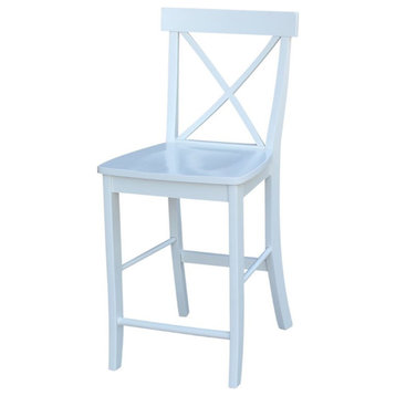 International Concepts X-back 24" Counter Stool in White