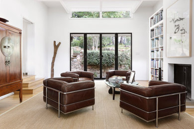 Example of a trendy family room design in Dallas