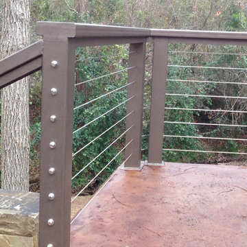Stainless Steel Wire Railing on Welded Steel Posts