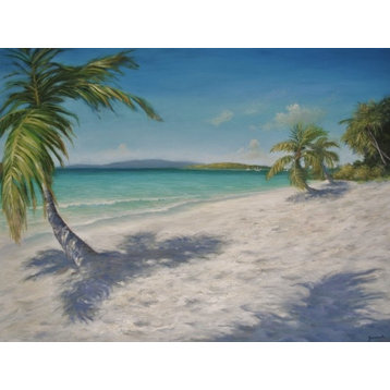 Solomon Beach, St. John, Original Caribbean Beach Painting, Virgin islands art