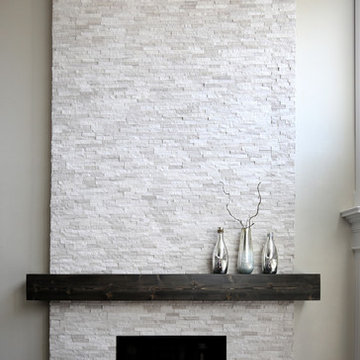 Contemporary floor to ceiling fireplace