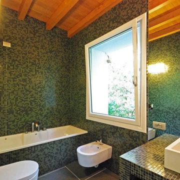 TETTO IN LEGNO, PIETRA E MATTONI A VISTA
