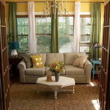 Transitional Yellow Sunroom