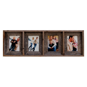Barn Wood Vertical Rustic Panel Picture Frame Displays 5" x 7" Photos