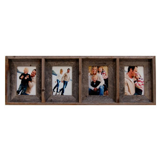 Barnwood Collage Frame. 3 4x6 Multi Opening Frame. Rustic Picture