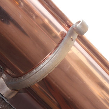 New Home in Palmdale Ca. First day Copper Half Round Gutter
