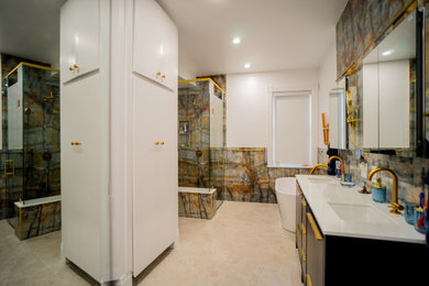 Inspiration for a contemporary bathroom remodel in Toronto